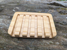 Load image into Gallery viewer, Wood self draining soap dish
