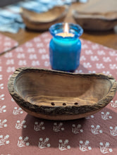 Load image into Gallery viewer, Large Rustic Olive Wood Soap Dish
