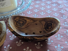 Load image into Gallery viewer, Rustic Olive Wood Soap Dish
