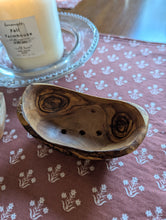 Load image into Gallery viewer, Rustic Olive Wood Soap Dish
