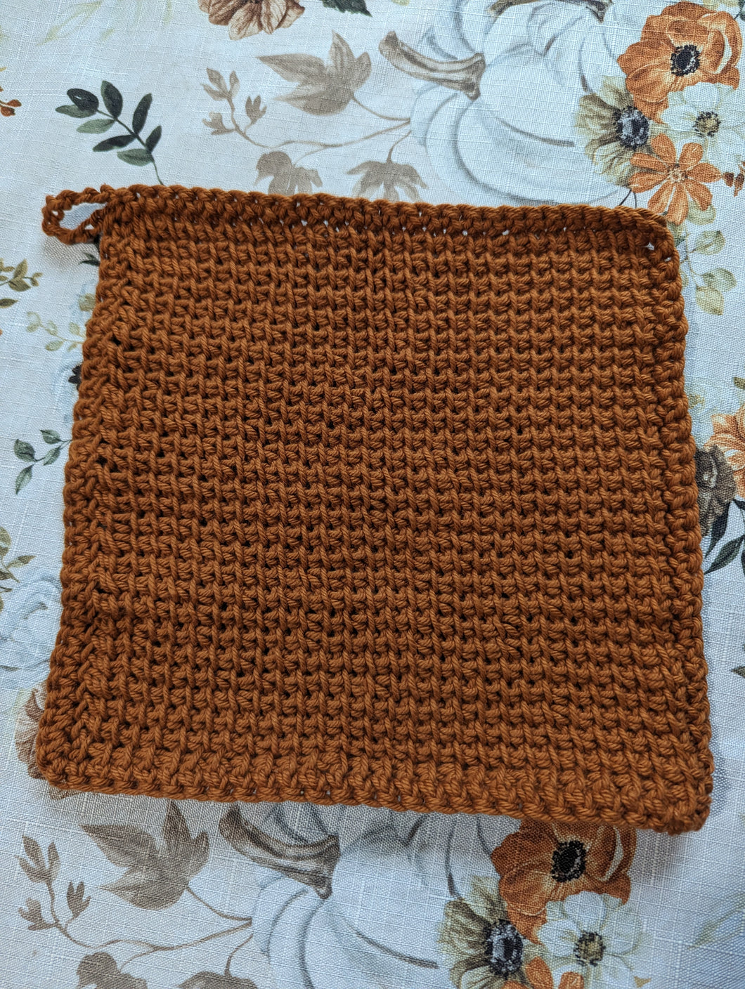 Hand crotchet cotton dish/washcloth.