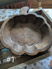 Load image into Gallery viewer, *SALE* Large Waxed Farmhouse Pumpkin Dough Bowl
