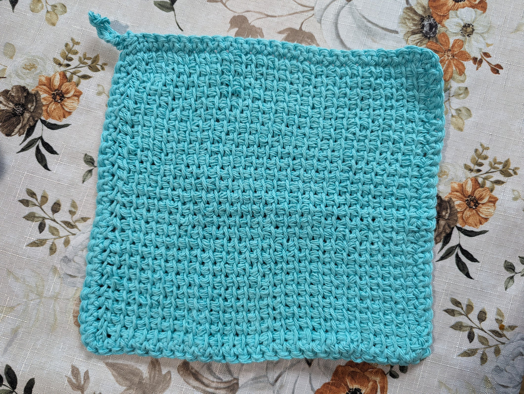 Hand crotchet cotton dish/washcloth.