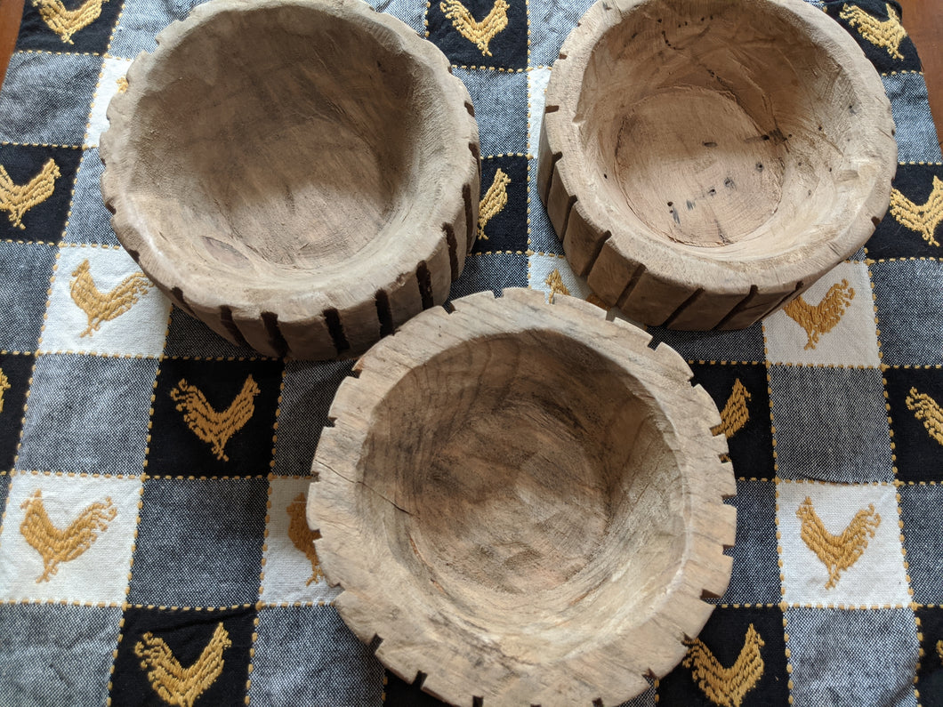 SALE Ridgy Round Dough Bowl